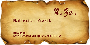Matheisz Zsolt névjegykártya