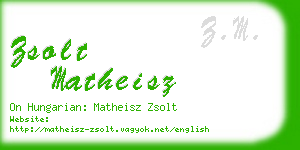 zsolt matheisz business card